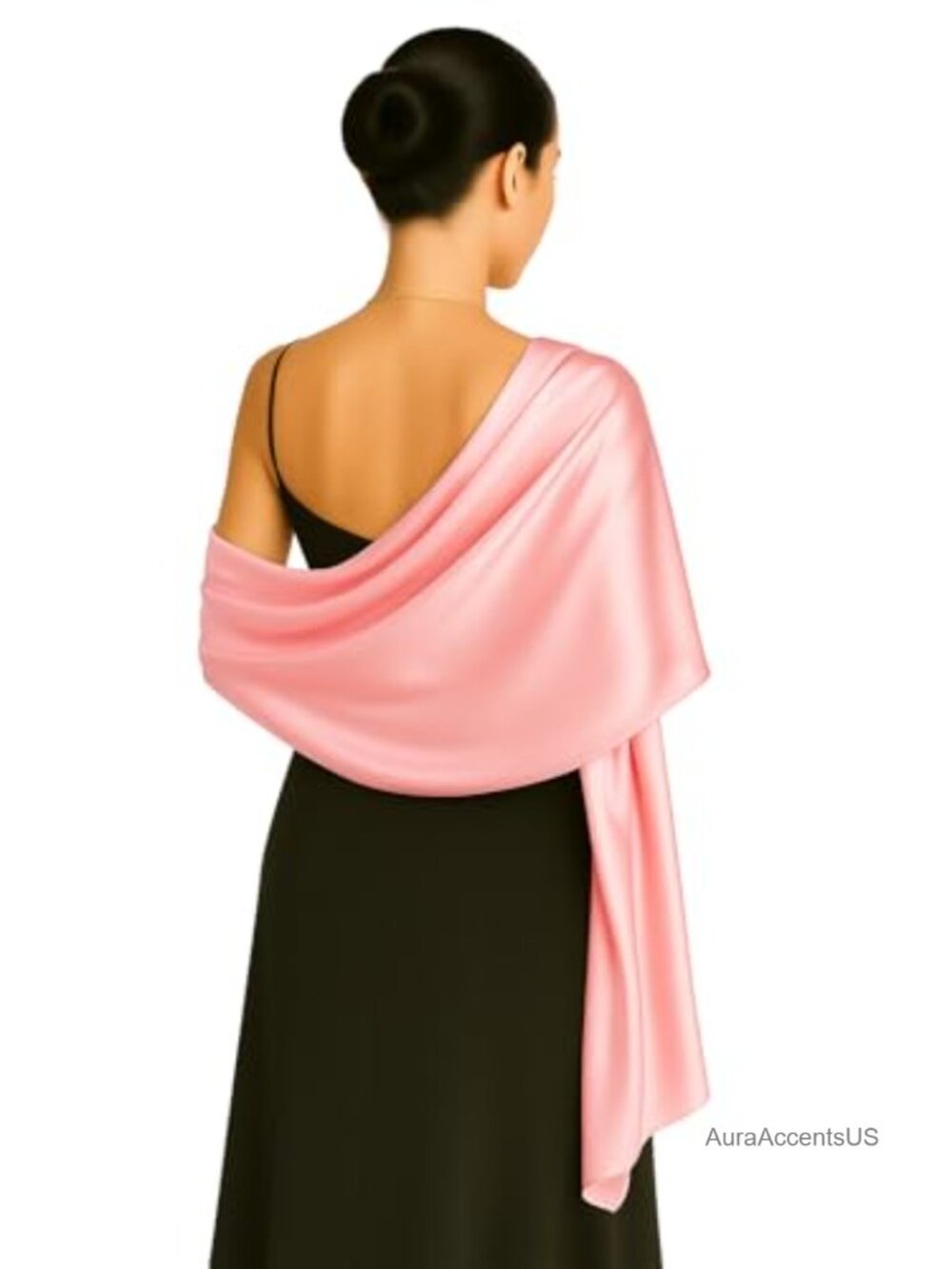 Silk Feel Large Satin Scarf Shawl for Women Gift Box